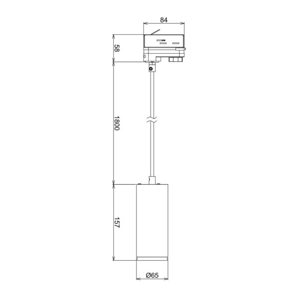 Deko-Light Suspension LED Lucea 3-Phases 10W noir Deko-Light