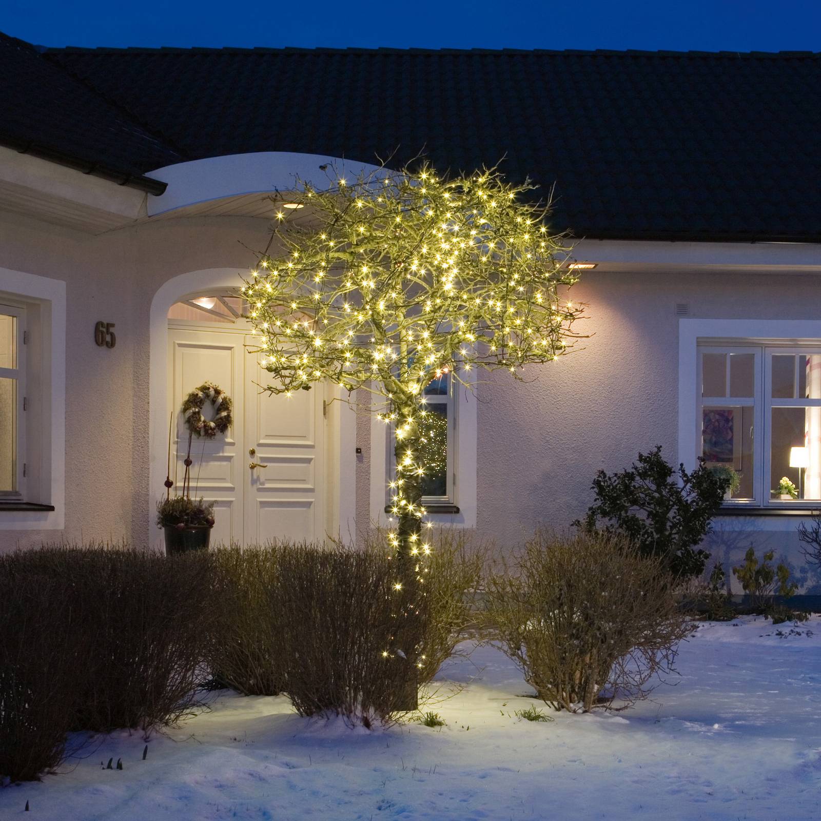 Konstsmide Christmas Guirlande LED extérieure x200 noir/blanc chaud Konstsmide Christmas