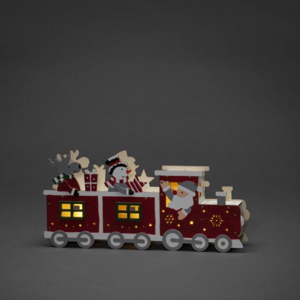 Konstsmide Christmas Lampe déco LED silhouette en bois train, pile, USB Konstsmide Christmas