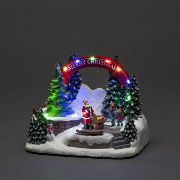 Konstsmide Christmas Lampe déco LED Santa et enfants, avec musique Konstsmide Christmas