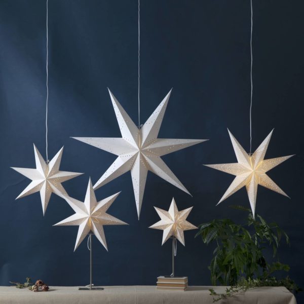 STAR TRADING Étoile sur pied Sensy, hauteur 78 cm, blanche STAR TRADING