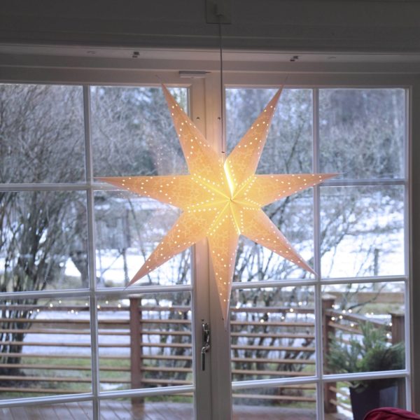 STAR TRADING Étoile suspendue Sensy, Ø 100 cm, blanche STAR TRADING