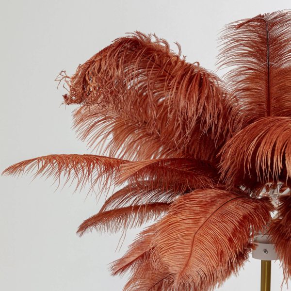 KARE Feather Palm lampe sur pied plumes, rouille Kare