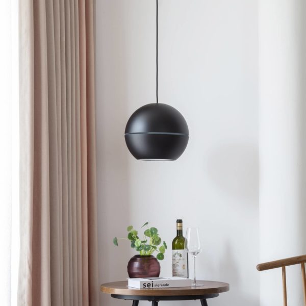 Lucande Calantha suspension noire ronde LUCANDE
