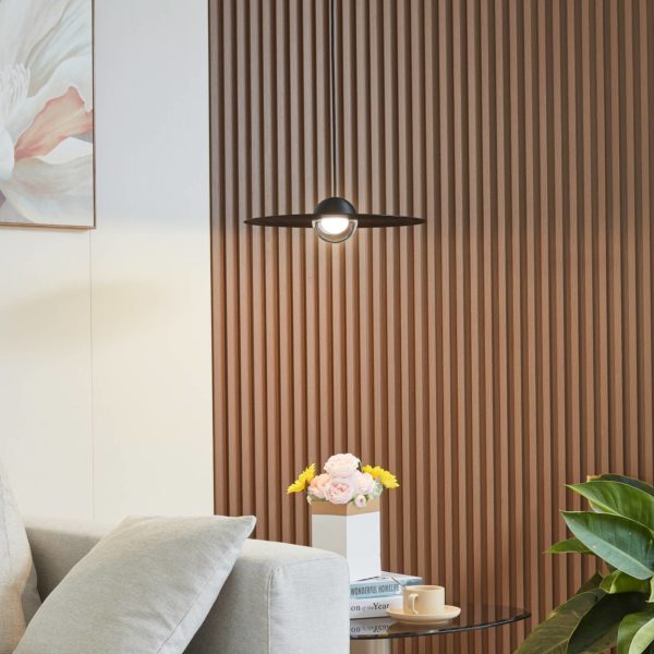Lucande Tethrion suspension LED noir sable LUCANDE