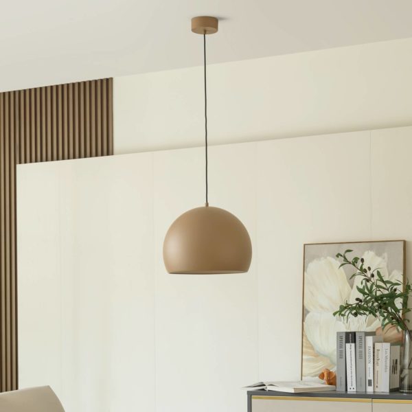 Lucande Lythara suspension LED brun clair Ø 40 cm LUCANDE