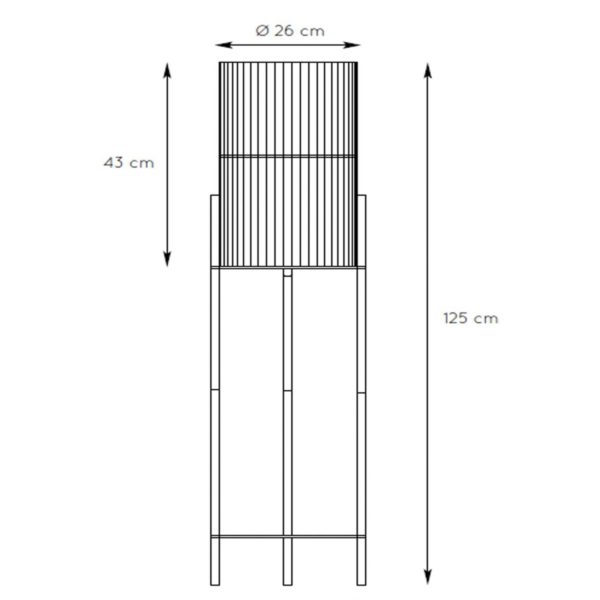 Lucide Lampe sur pied Jantine en rotin, Ø 30 cm, trépied Lucide