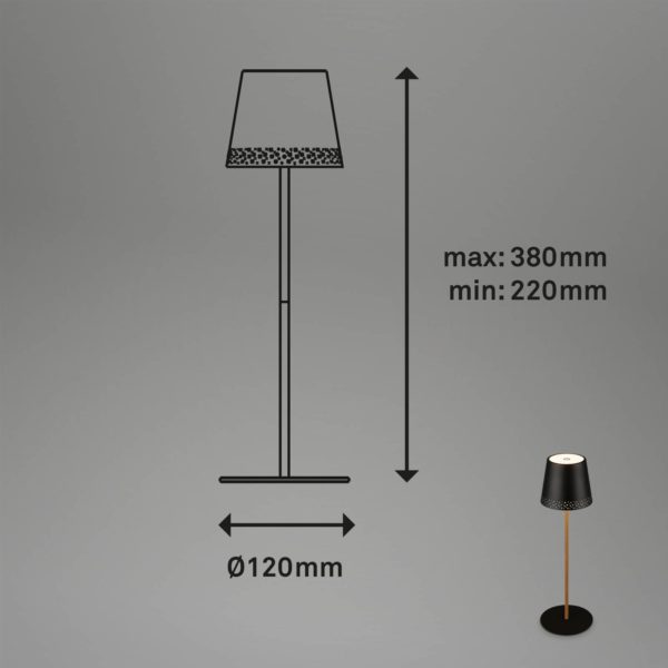 Briloner Lampe LED Kiki batterie 3 000 K