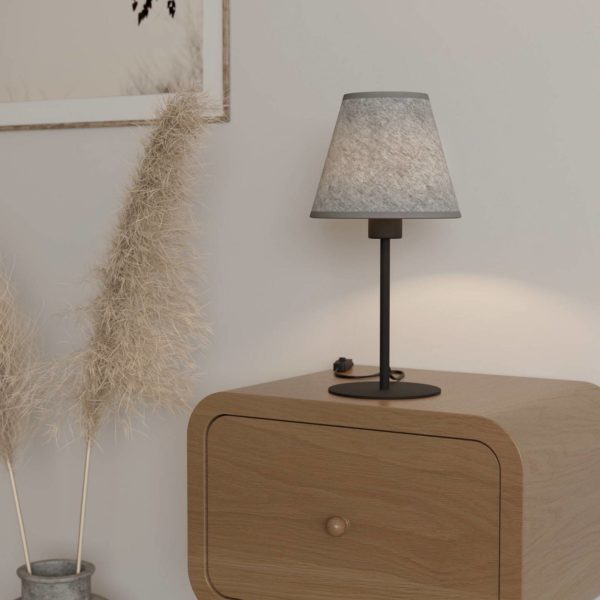 EGLO Lampe à poser Alsager avec abat-jour en feutre EGLO