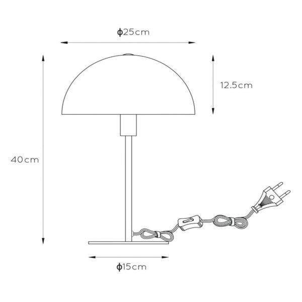Lucide Lampe à poser Siemon en acier, Ø 25 cm, vert Lucide