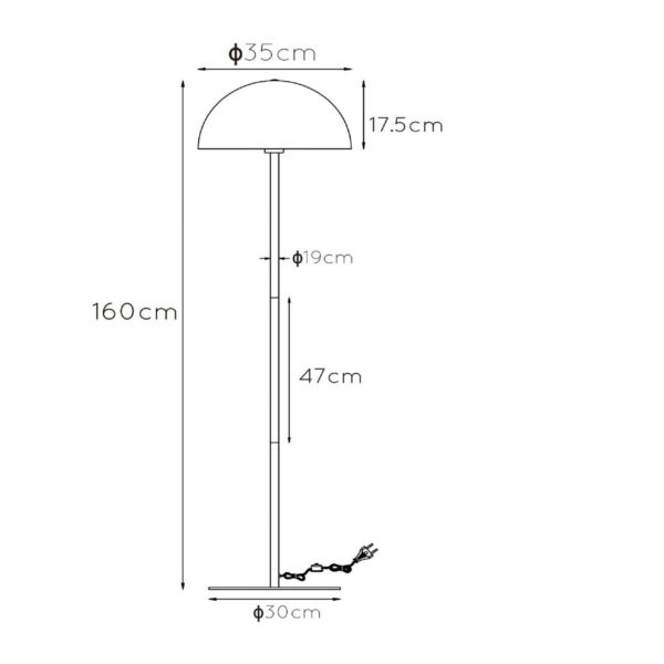 Lucide Lampe sur pied Siemon en acier