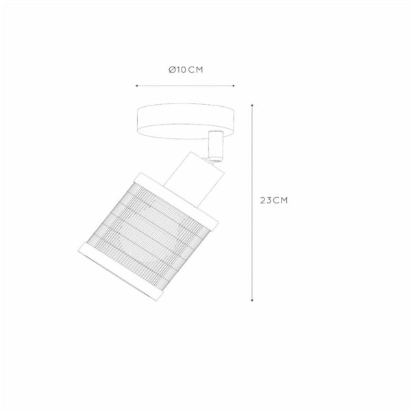 Lucide Spot pour plafond Tagalog en bambou