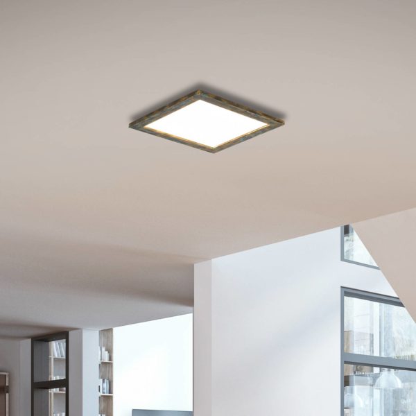 Quitani Panneau LED Aurinor, patine dorée, 45 cm quitani