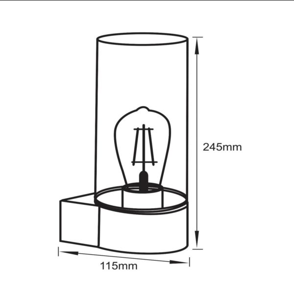 Lucide Applique d’extérieur Micha abat-jour verre clair Lucide