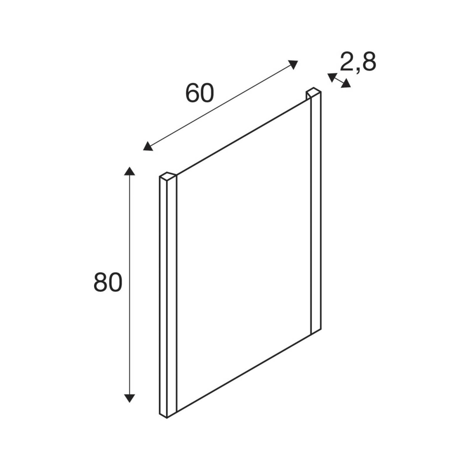 SLV Trukko miroir mural LED CCT angulaire 80x60 cm SLV