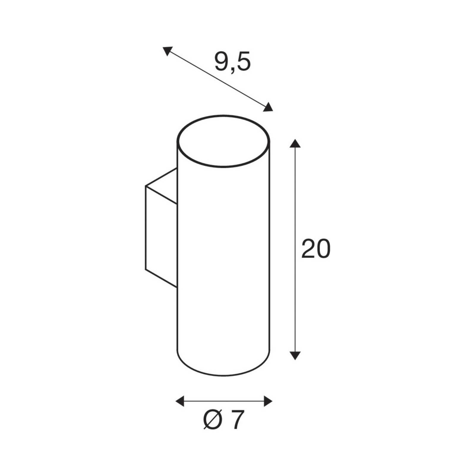 SLV Asto Tube applique GU10 up/down noire SLV