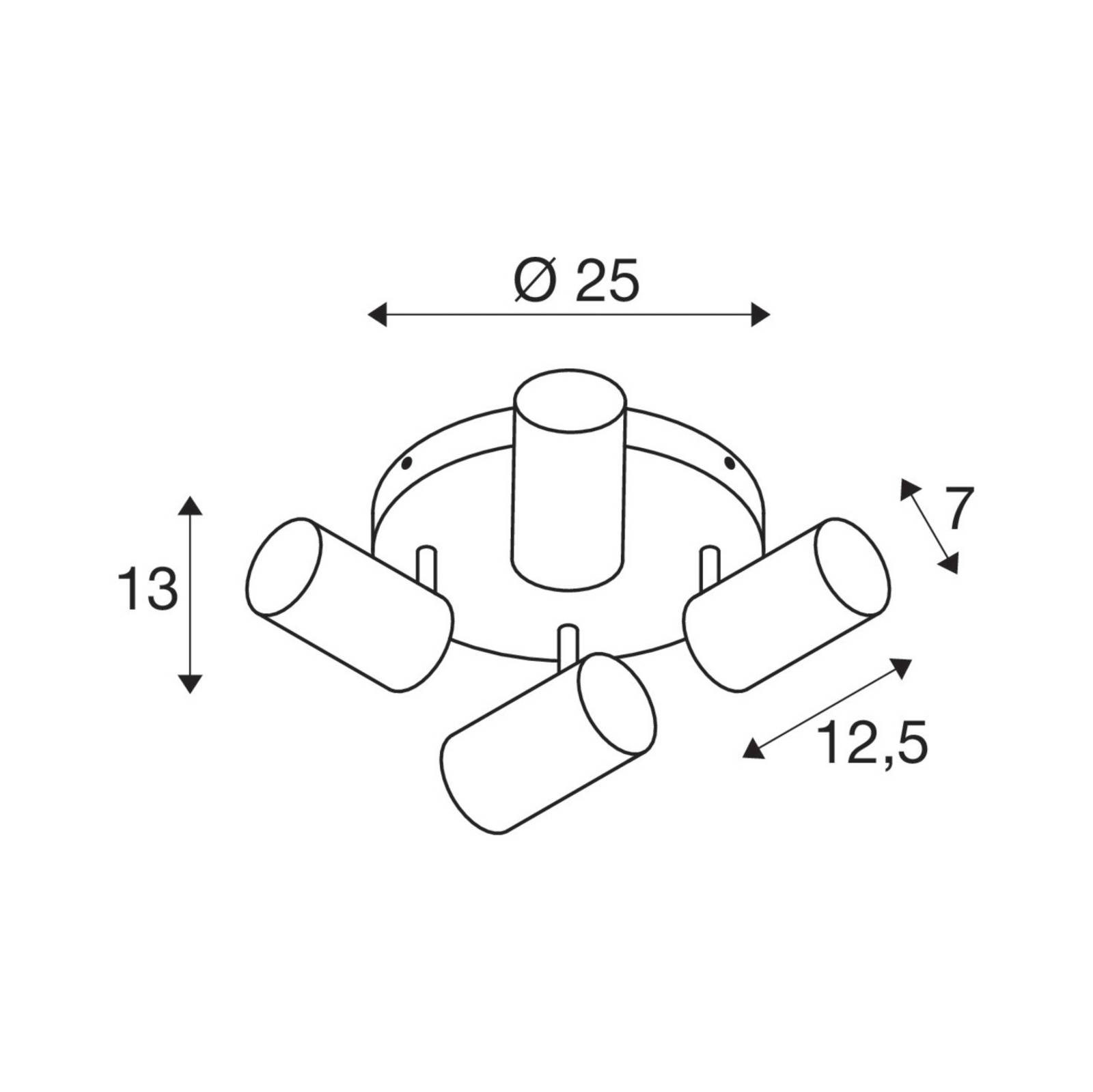 SLV Asto Tube spot GU10 à 4 lampes rond blanc SLV