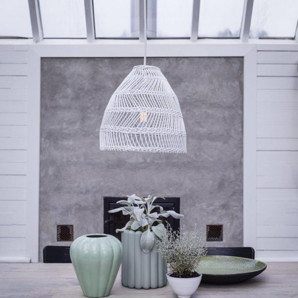 PR Home Maja Outdoor Suspension en rotin blanc Ø 45cm PR Home