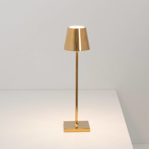 Zafferano Poldina micro lampe batterie doré Zafferano