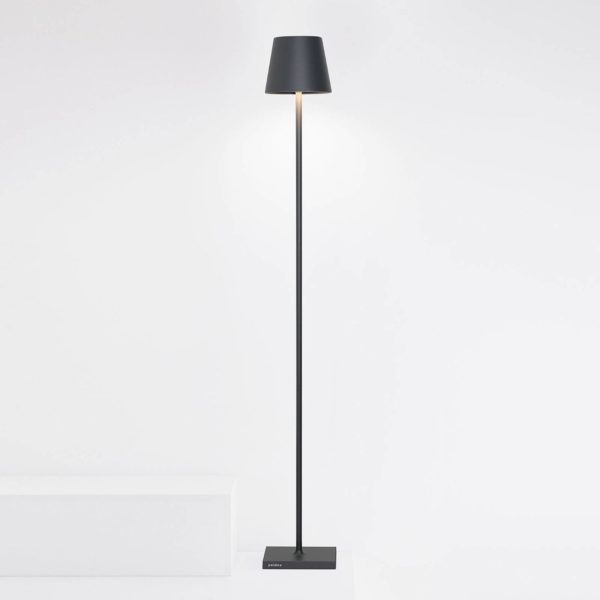 Zafferano Poldina L lampadaire IP54 gris Zafferano