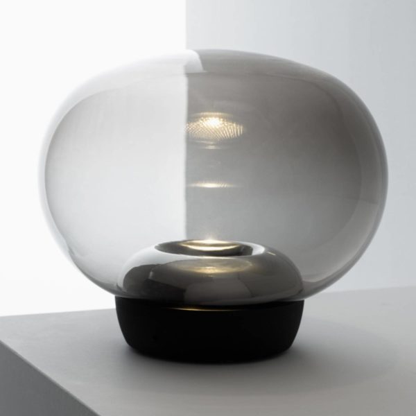 Stilnovo La Mariée lampe de table gris fumée/noire Stilnovo