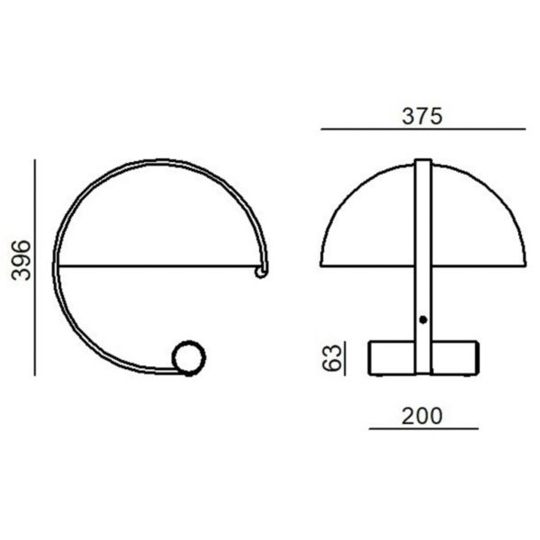 Stilnovo Meta lampe à poser LED avec LED E27 dorée Stilnovo