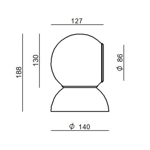 Stilnovo Gravitino applique LED pivotante grise Stilnovo