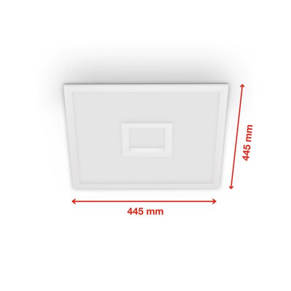 Telefunken Panneau LED Centerback CCT RVB 45x45cm blanc Telefunken