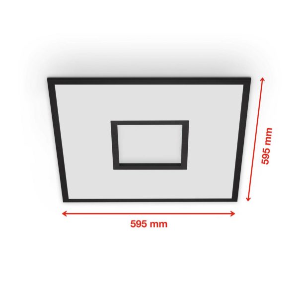 Telefunken Panneau LED Centerback CCT RVB 60x60cm noir Telefunken