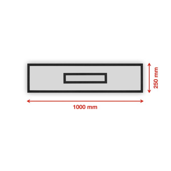 Telefunken Panneau LED Centerback CCT RVB 100x25cm noir Telefunken