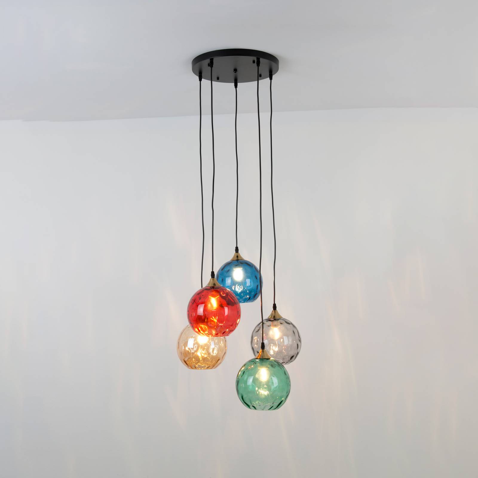 Holländer Suspension La Spezia x5 ambré/bleu/gris/rouge/vert Holländer