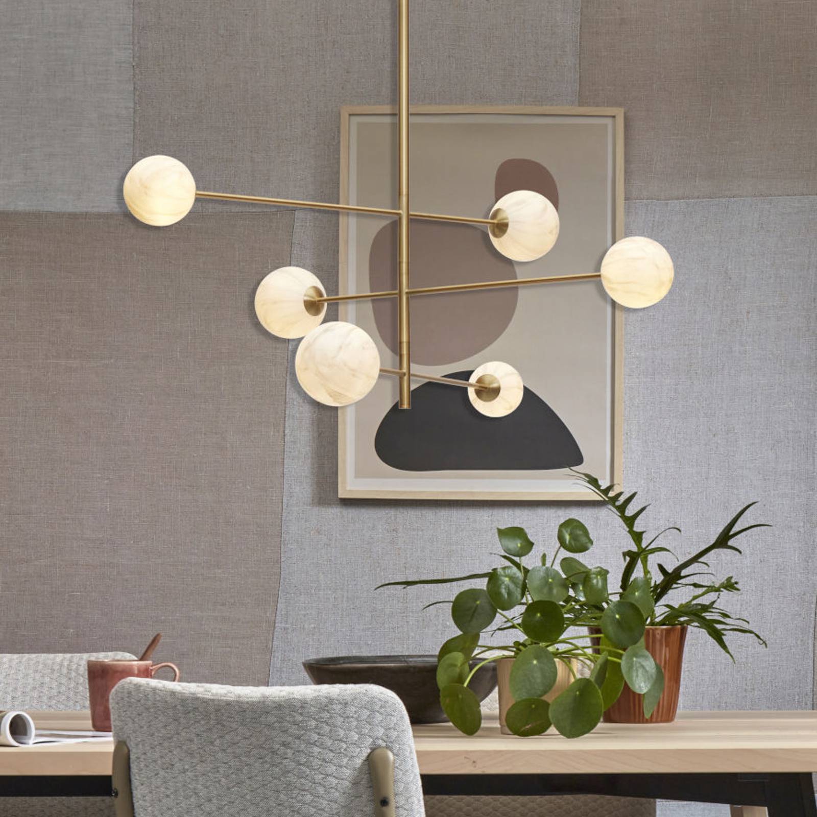 It's about RoMi Carrara suspension 6 lampes ronde It's About Romi