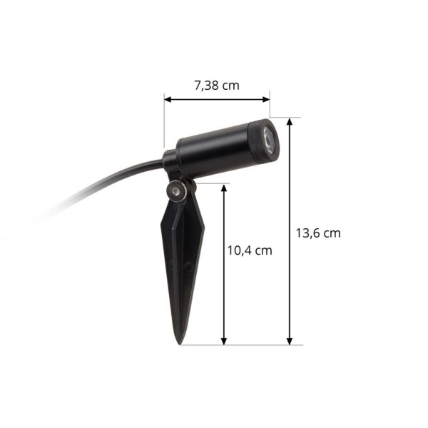 Lindby Heath lampe sur piquet LED, lot de 4, noire LINDBY