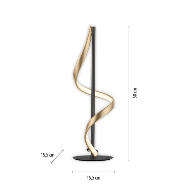 Q-Smart-Home Paul Neuhaus Q-Swing lampe table anthracite/laiton Q-Smart-Home