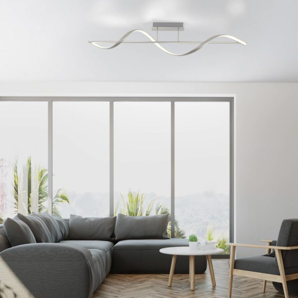 Q-Smart-Home Paul Neuhaus Q-Swing plafonnier LED, acier Q-Smart-Home