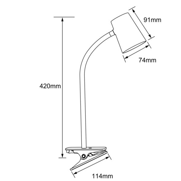 Brilliant Lampe à poser LED Adda blanc dimmable Brilliant