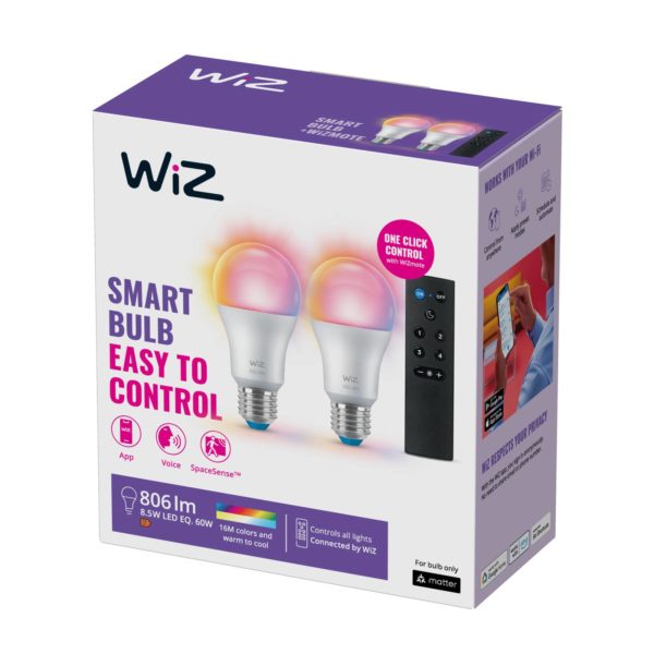 WiZ A60 LED matt WiFi E27 8