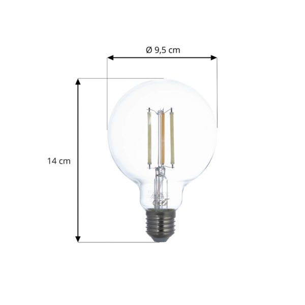 LUUMR Smart ampoule globe LED E27 G95 7W ZigBee Tuya clair 3pcs LUUMR