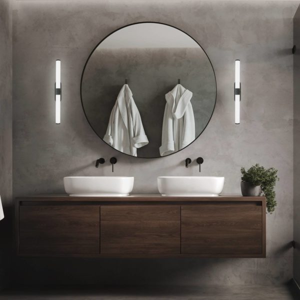 Briloner Applique LED Runt IP44 direct 4 000 K noir Briloner