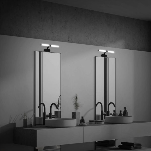 Briloner Applique LED Runt IP44 bras 4 000 K noir Briloner