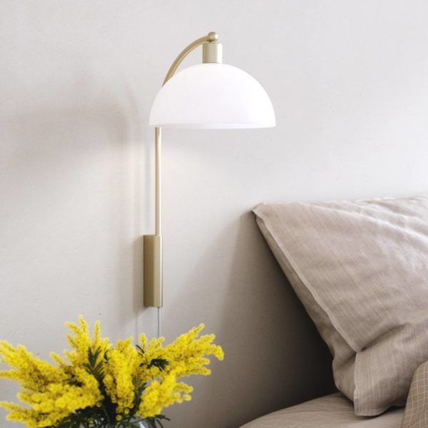 Nordlux Applique murale Ellen 20 câble prise laiton/blanc Nordlux