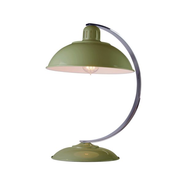 Elstead Lampe à poser Franklin au style rétro vert jonc ELSTEAD