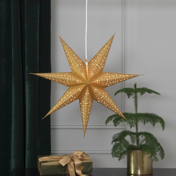 STAR TRADING Étoile papier Blinka sans éclairage Ø60 cm doré STAR TRADING