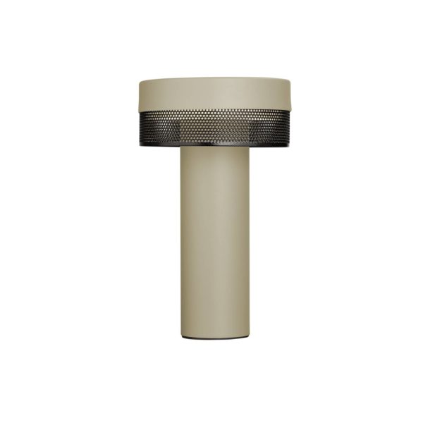 HELL Lampe à poser LED Mesh batterie 24 cm sable/noire HELL