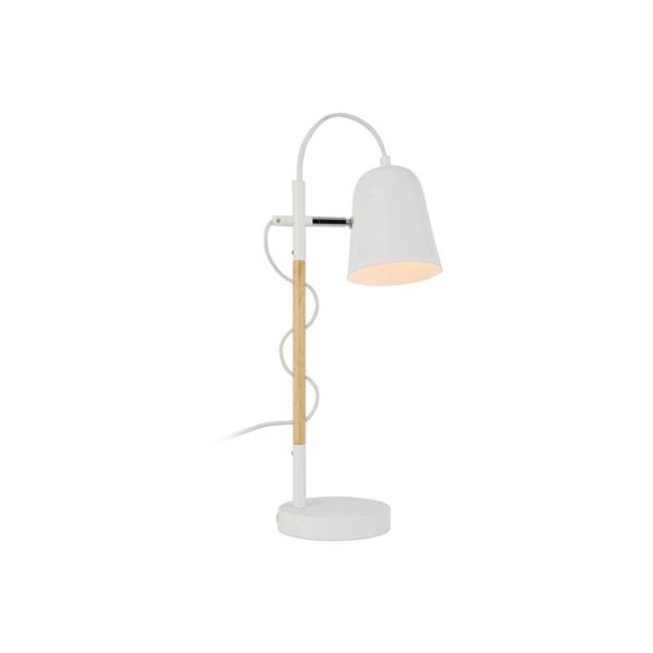 Viokef Lampe à poser Eddie en acier et bois