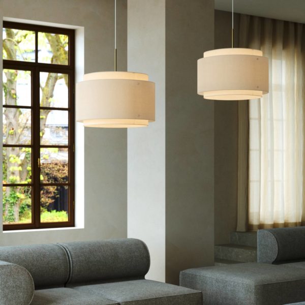 DFTP by Nordlux Suspension Takai avec abat-jour en tissu double DFTP by Nordlux