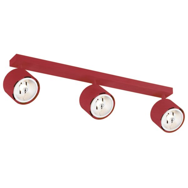 Argon Spot pour plafond Chloe réglable à 3 lampes, rouge Argon