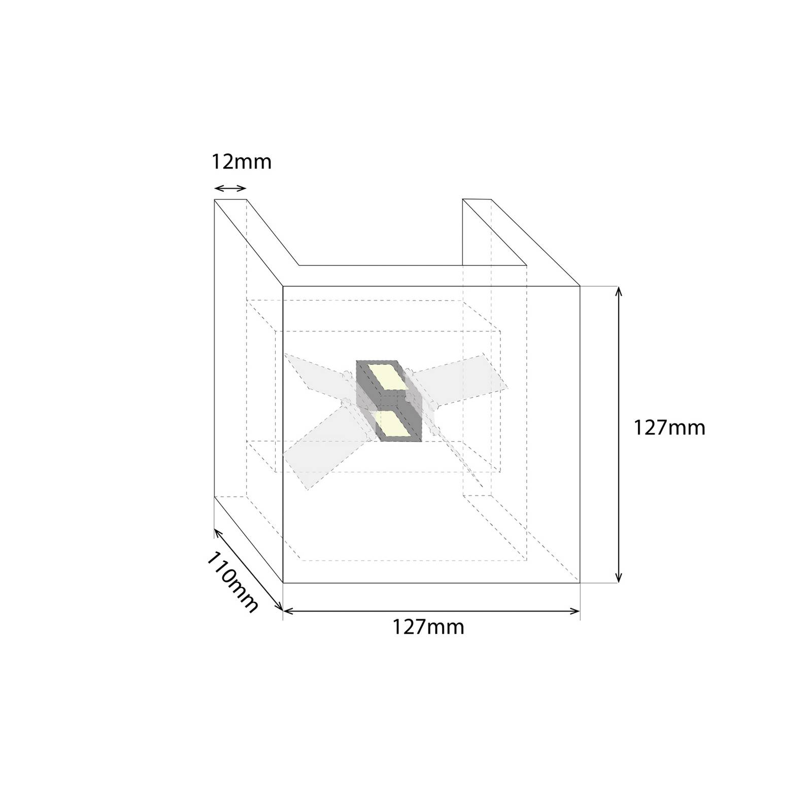 LeuchtNatur Cubus applique LED