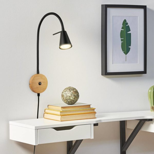 Briloner Applique LED 2180015 avec détail en bois Briloner