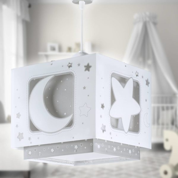 Dalber Moonlight suspension enfant 1 lampe grise Dalber